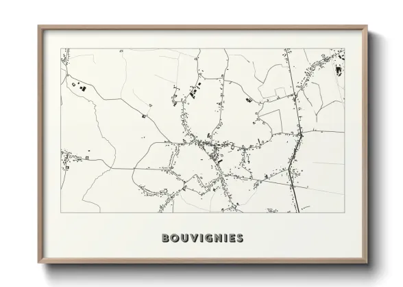 Une affiche de carte sur Bouvignies