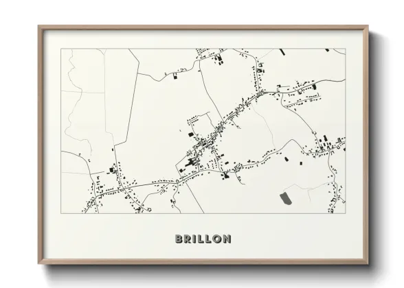 Une affiche de carte sur Brillon