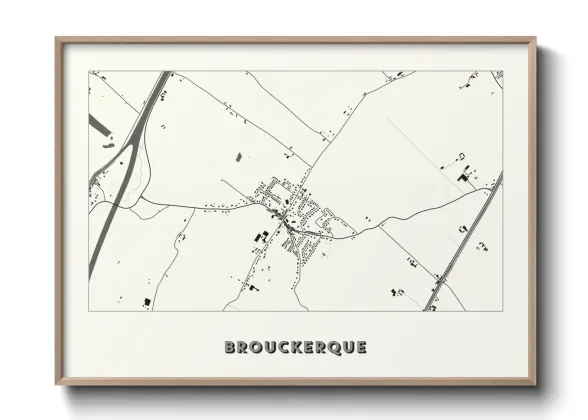 Une affiche de carte sur Brouckerque