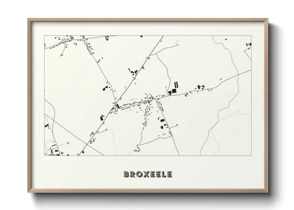 Une affiche de carte sur Broxeele