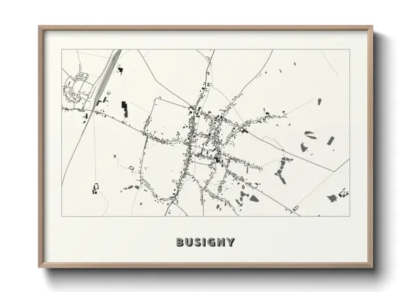 Une affiche de carte sur Busigny