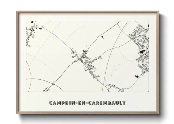 Une affiche de carte sur Camphin-en-Carembault