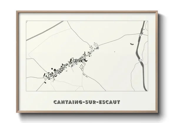 Une affiche de carte sur Cantaing-sur-Escaut
