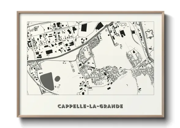Une affiche de carte sur Cappelle-la-Grande