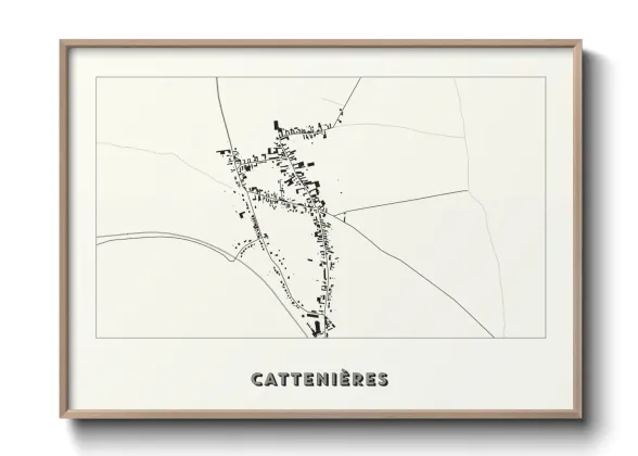 Une affiche de carte sur Cattenières