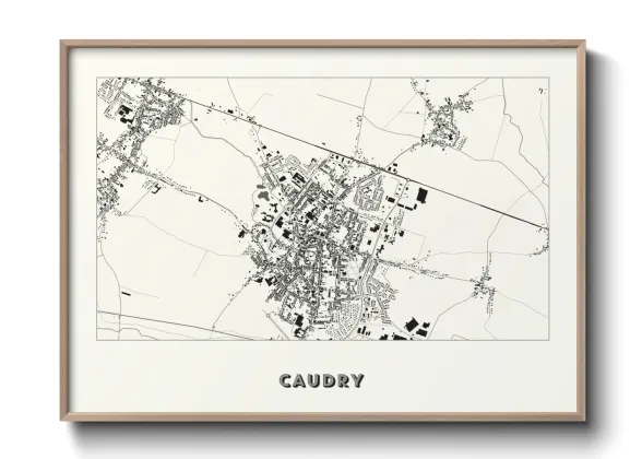 Une affiche de carte sur Caudry