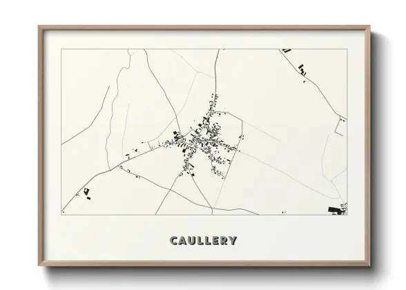 Une affiche de carte sur Caullery