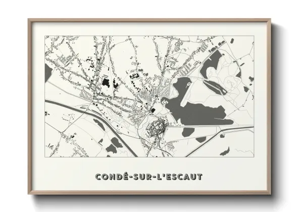 Une affiche de carte sur Condé-sur-l'Escaut
