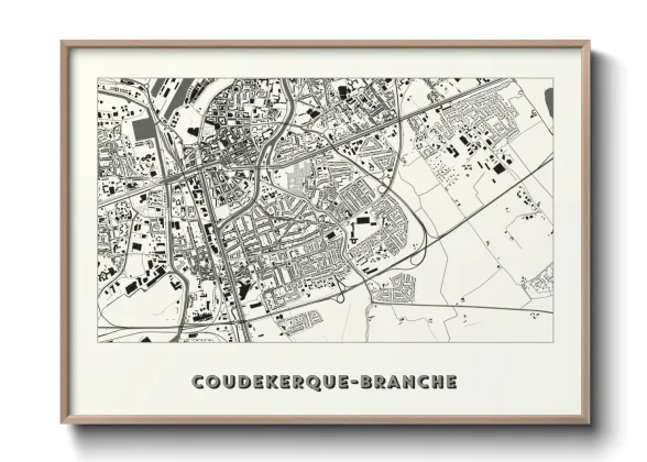 Une affiche de carte sur Coudekerque-Branche