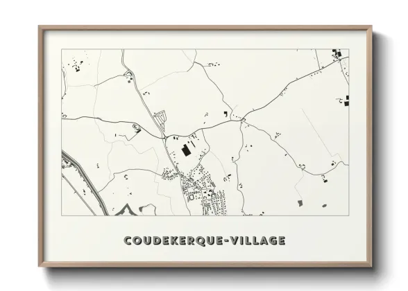 Une affiche de carte sur Coudekerque-Village