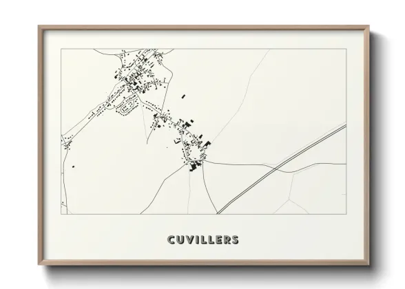 Une affiche de carte sur Cuvillers
