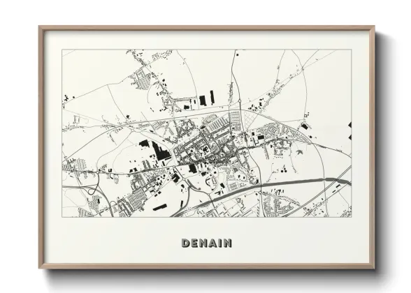 Une affiche de carte sur Denain