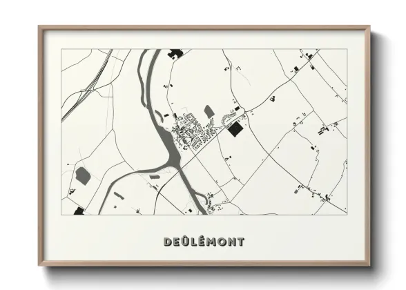 Une affiche de carte sur Deûlémont