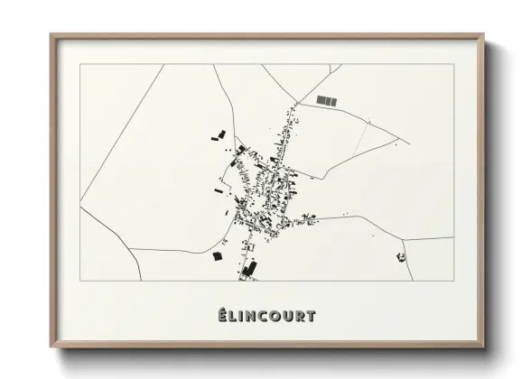 Une affiche de carte sur Élincourt