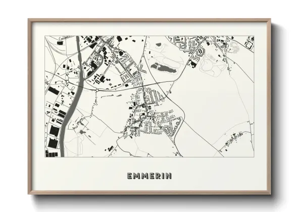 Une affiche de carte sur Emmerin