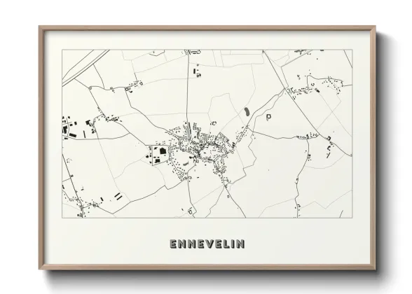 Une affiche de carte sur Ennevelin