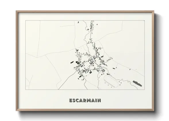 Une affiche de carte sur Escarmain