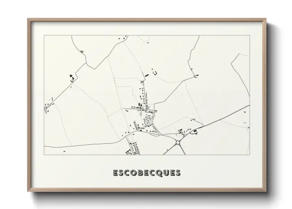 Une affiche de carte sur Escobecques