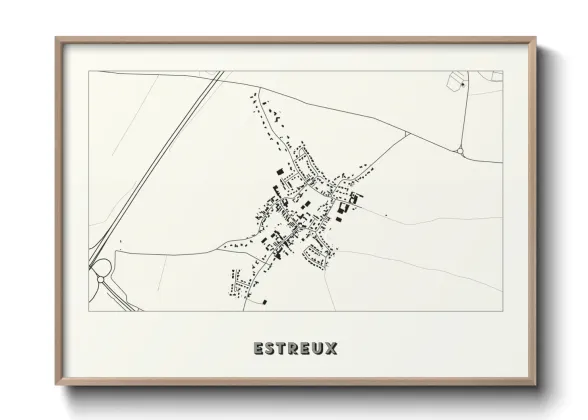 Une affiche de carte sur Estreux