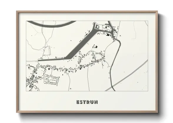 Une affiche de carte sur Estrun