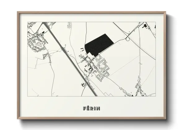 Une affiche de carte sur Férin
