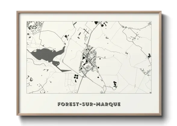 Une affiche de carte sur Forest-sur-Marque