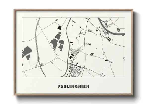 Une affiche de carte sur Frelinghien