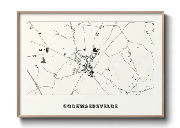 Une affiche de carte sur Godewaersvelde