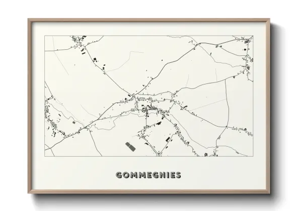 Une affiche de carte sur Gommegnies