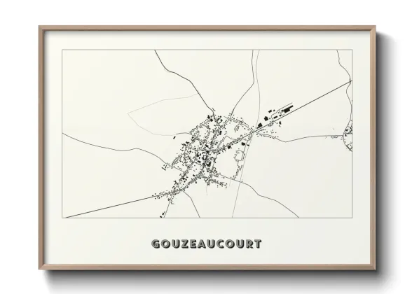 Une affiche de carte sur Gouzeaucourt