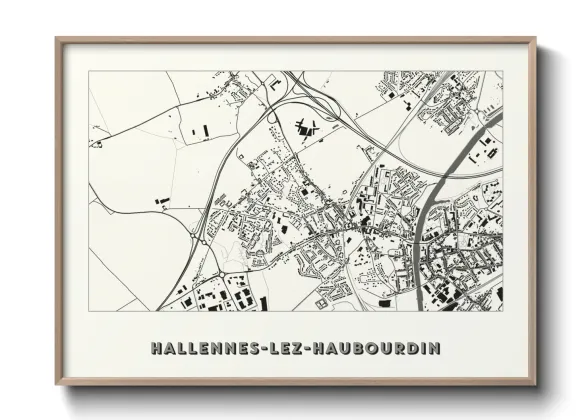 Une affiche de carte sur Hallennes-lez-Haubourdin