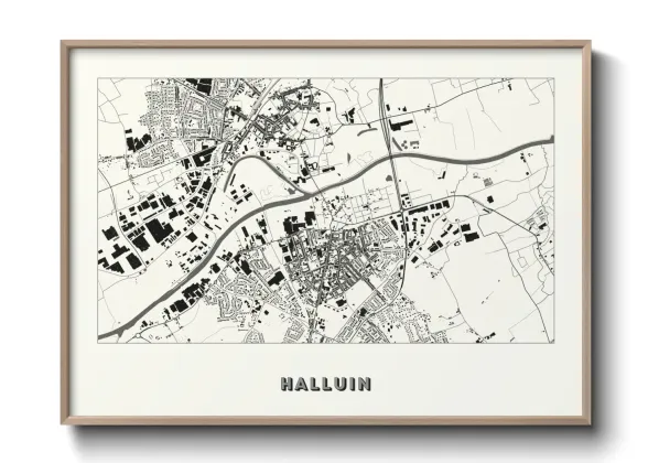 Une affiche de carte sur Halluin