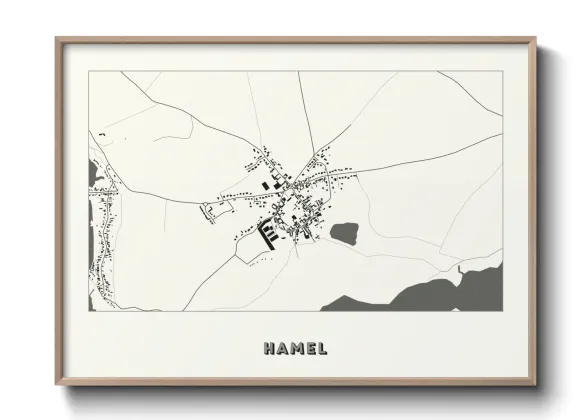 Une affiche de carte sur Hamel