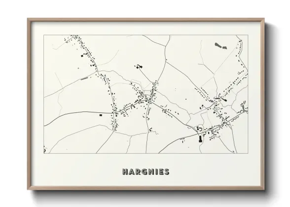Une affiche de carte sur Hargnies