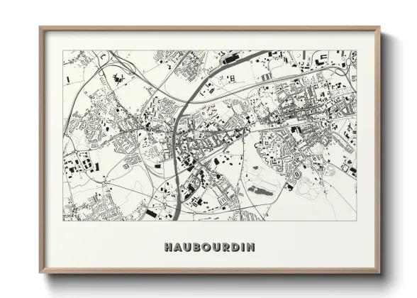 Une affiche de carte sur Haubourdin
