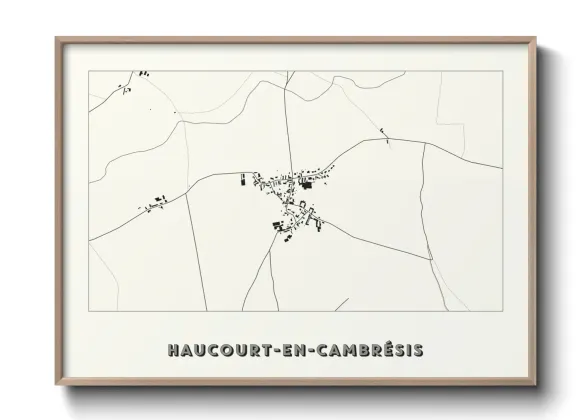 Une affiche de carte sur Haucourt-en-Cambrésis