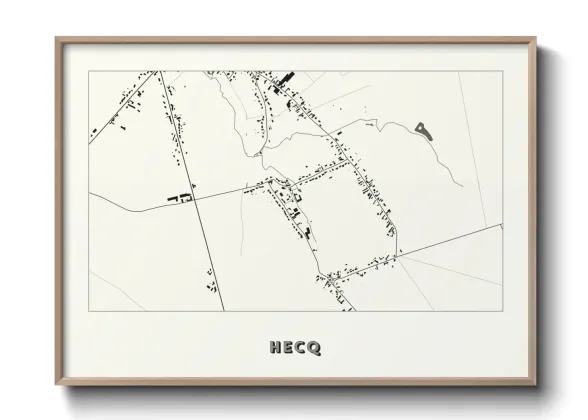 Une affiche de carte sur Hecq