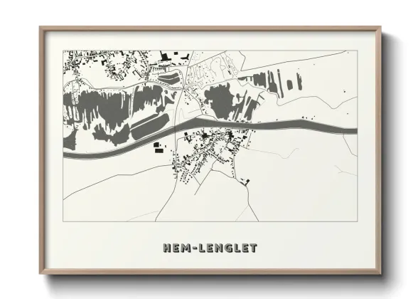 Une affiche de carte sur Hem-Lenglet