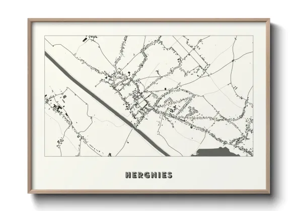 Une affiche de carte sur Hergnies