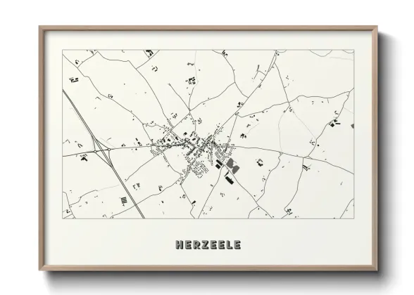 Une affiche de carte sur Herzeele