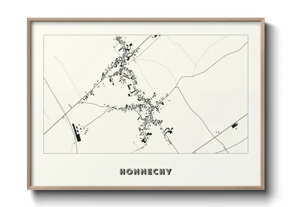 Une affiche de carte sur Honnechy