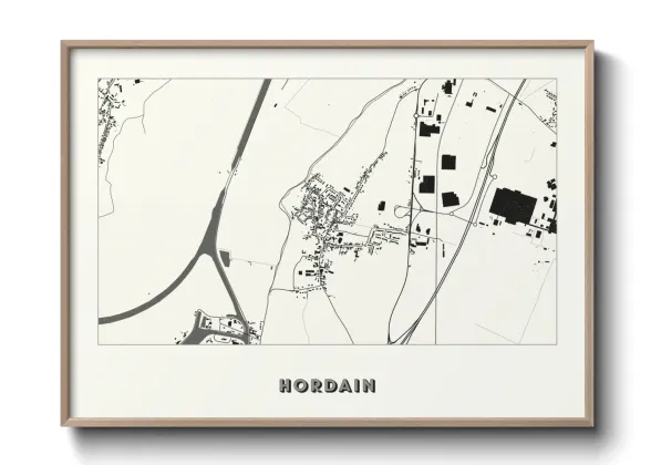 Une affiche de carte sur Hordain