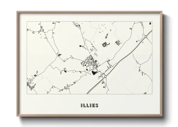 Une affiche de carte sur Illies