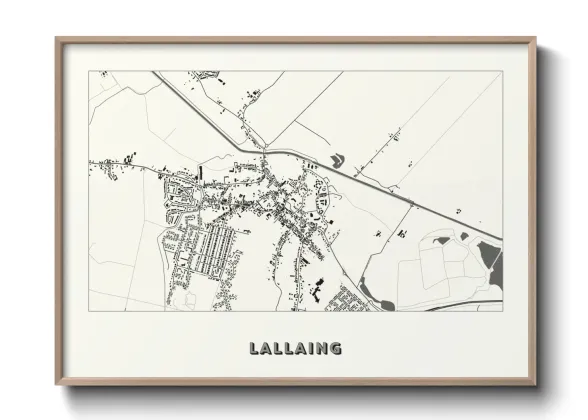 Une affiche de carte sur Lallaing