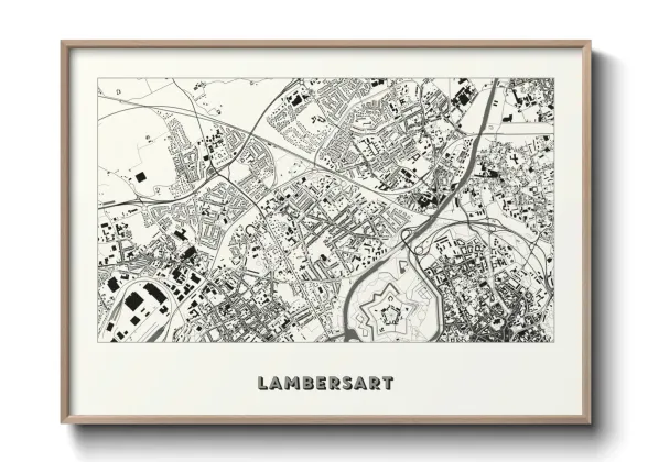 Une affiche de carte sur Lambersart