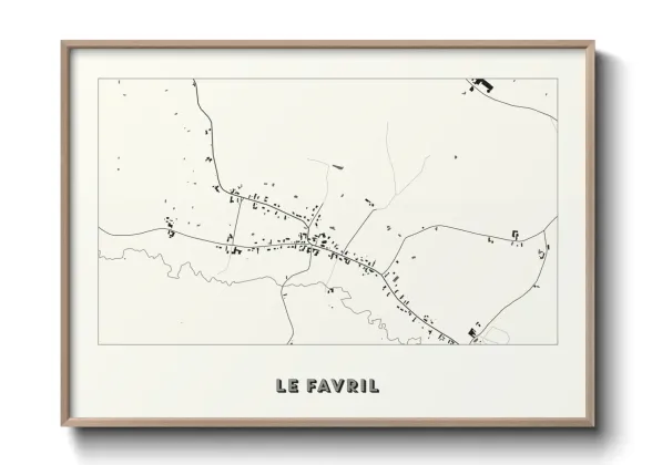 Une affiche de carte sur Le Favril