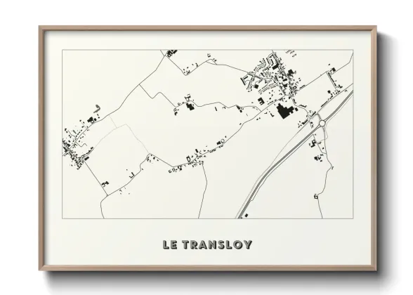 Une affiche de carte sur Le Transloy