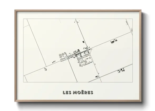 Une affiche de carte sur Les Moëres