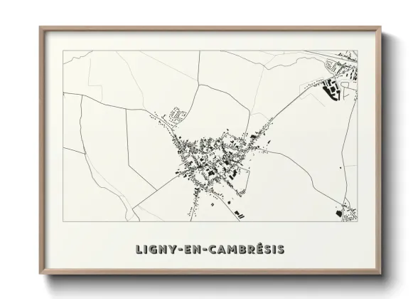 Une affiche de carte sur Ligny-en-Cambrésis
