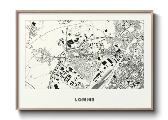 Une affiche de carte sur Lomme